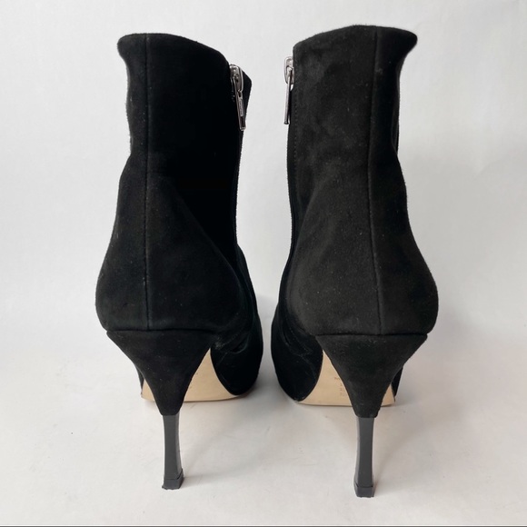 Emerson Fry Black Suede Platform Stiletto Ankle Bootie - Picture 10 of 11
